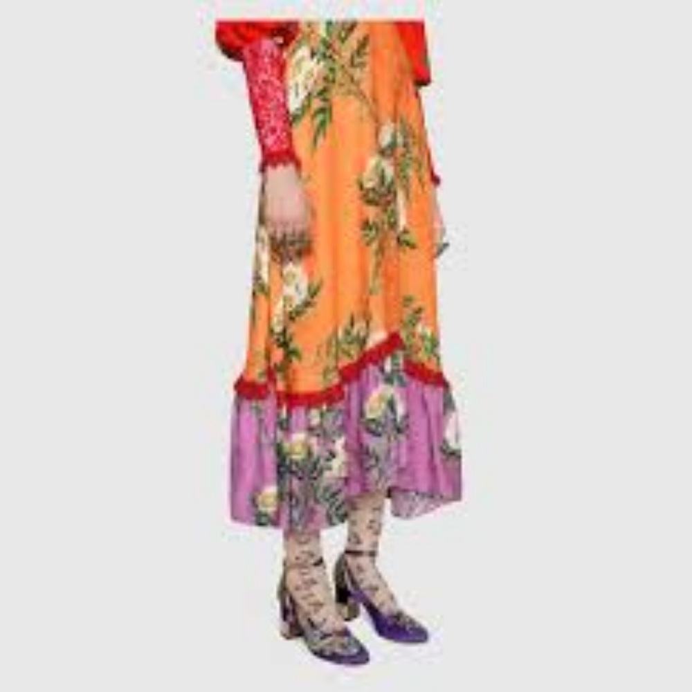 Dragon Satin Mid Heel Pumps - SOLD!